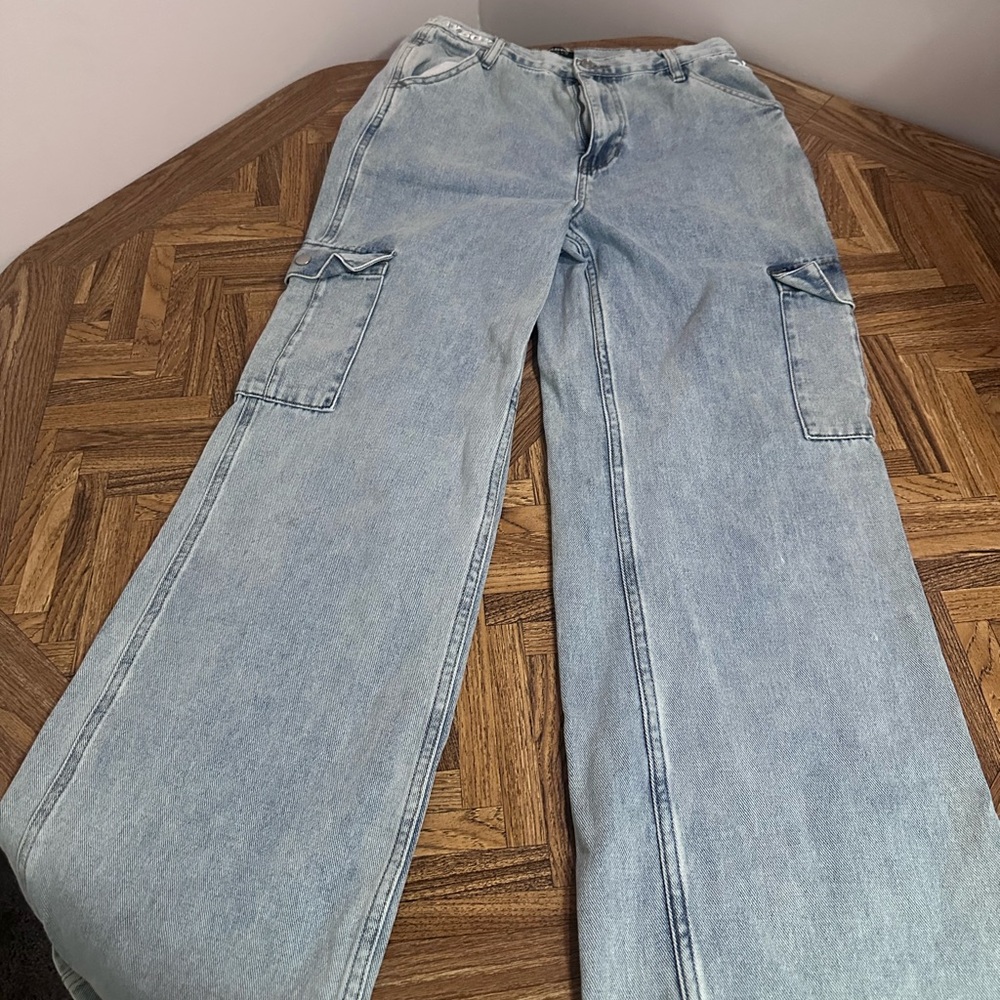 Playboy jeans, has some wear at the bottom.
